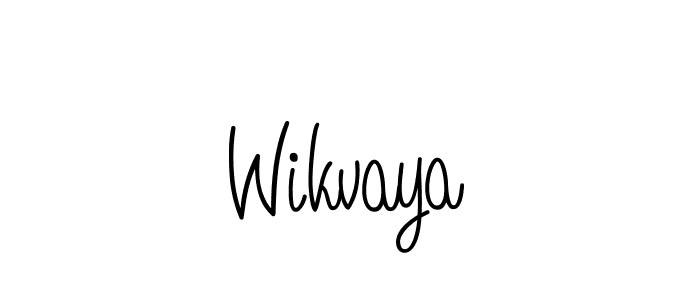 You should practise on your own different ways (Angelique-Rose-font-FFP) to write your name (Wikvaya) in signature. don't let someone else do it for you. Wikvaya signature style 5 images and pictures png