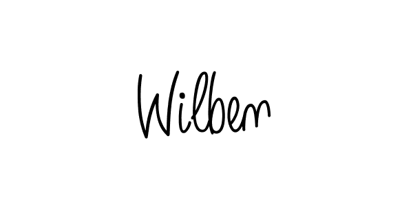 You should practise on your own different ways (Angelique-Rose-font-FFP) to write your name (Wilben) in signature. don't let someone else do it for you. Wilben signature style 5 images and pictures png