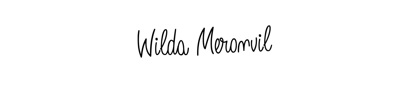 Also we have Wilda Meronvil name is the best signature style. Create professional handwritten signature collection using Angelique-Rose-font-FFP autograph style. Wilda Meronvil signature style 5 images and pictures png