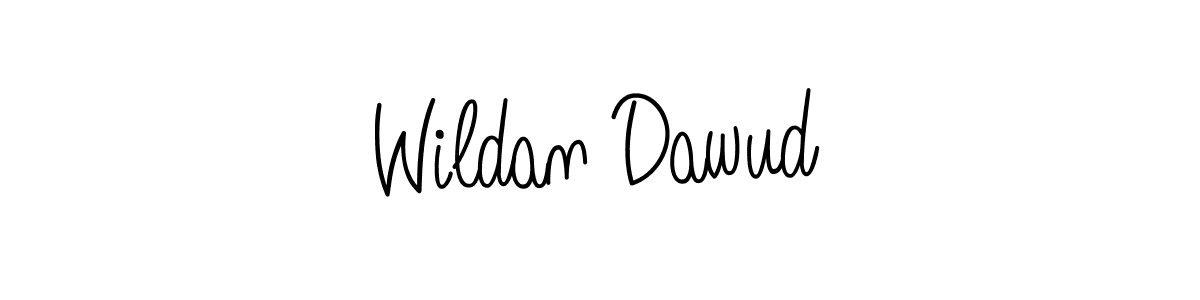 How to make Wildan Dawud name signature. Use Angelique-Rose-font-FFP style for creating short signs online. This is the latest handwritten sign. Wildan Dawud signature style 5 images and pictures png
