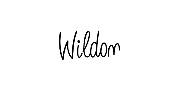 You should practise on your own different ways (Angelique-Rose-font-FFP) to write your name (Wildon) in signature. don't let someone else do it for you. Wildon signature style 5 images and pictures png