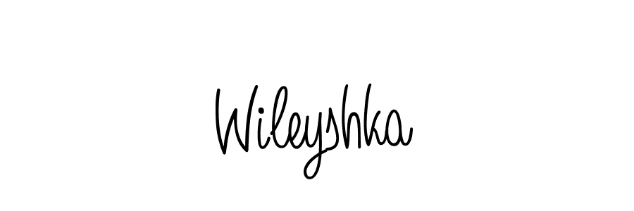 Create a beautiful signature design for name Wileyshka. With this signature (Angelique-Rose-font-FFP) fonts, you can make a handwritten signature for free. Wileyshka signature style 5 images and pictures png