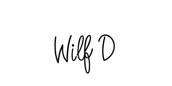 Use a signature maker to create a handwritten signature online. With this signature software, you can design (Angelique-Rose-font-FFP) your own signature for name Wilf D. Wilf D signature style 5 images and pictures png