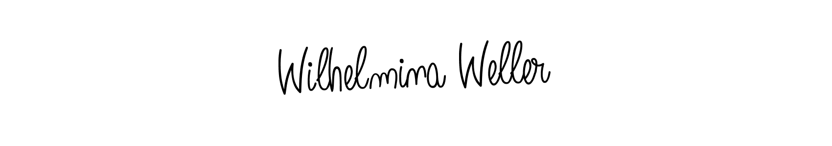 Make a beautiful signature design for name Wilhelmina Weller. With this signature (Angelique-Rose-font-FFP) style, you can create a handwritten signature for free. Wilhelmina Weller signature style 5 images and pictures png