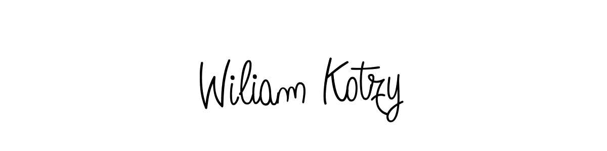 Create a beautiful signature design for name Wiliam Kotzy. With this signature (Angelique-Rose-font-FFP) fonts, you can make a handwritten signature for free. Wiliam Kotzy signature style 5 images and pictures png