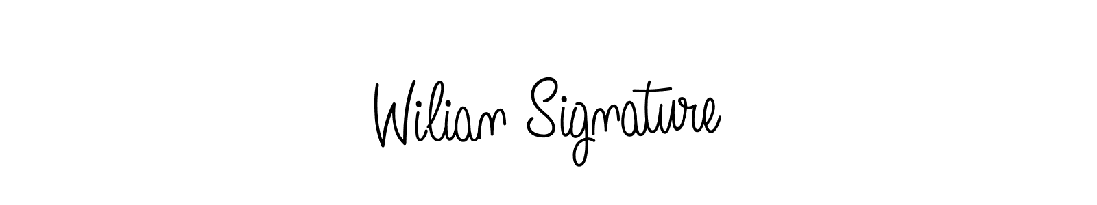 How to Draw Wilian Signature signature style? Angelique-Rose-font-FFP is a latest design signature styles for name Wilian Signature. Wilian Signature signature style 5 images and pictures png