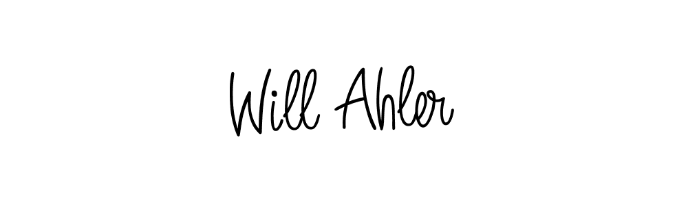 How to make Will Ahler name signature. Use Angelique-Rose-font-FFP style for creating short signs online. This is the latest handwritten sign. Will Ahler signature style 5 images and pictures png