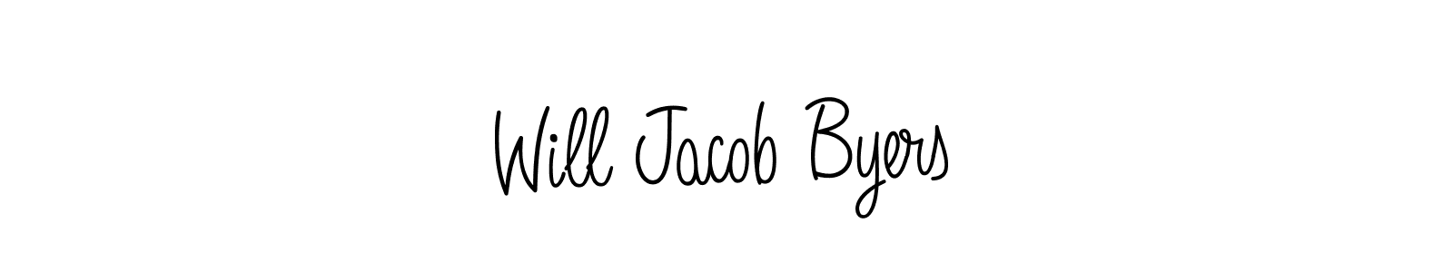 How to make Will Jacob Byers name signature. Use Angelique-Rose-font-FFP style for creating short signs online. This is the latest handwritten sign. Will Jacob Byers signature style 5 images and pictures png