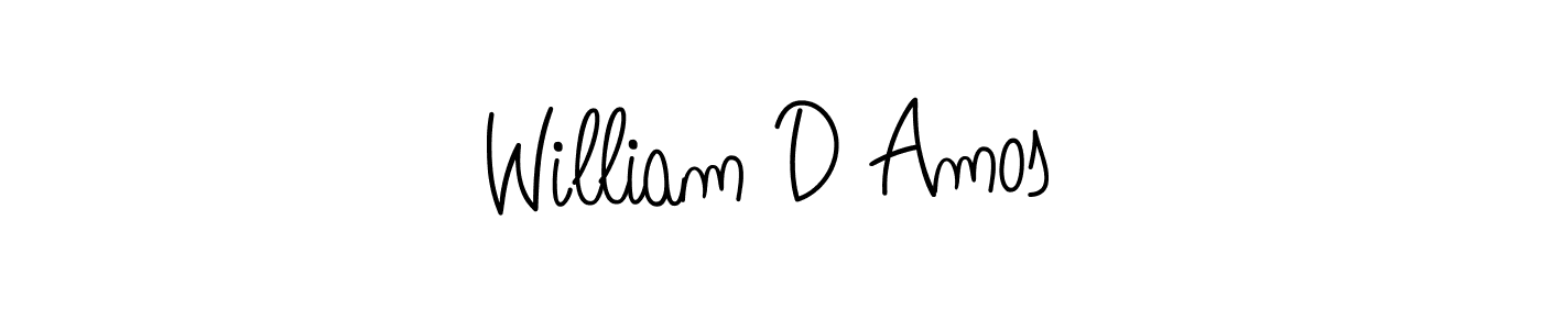 William D Amos stylish signature style. Best Handwritten Sign (Angelique-Rose-font-FFP) for my name. Handwritten Signature Collection Ideas for my name William D Amos. William D Amos signature style 5 images and pictures png