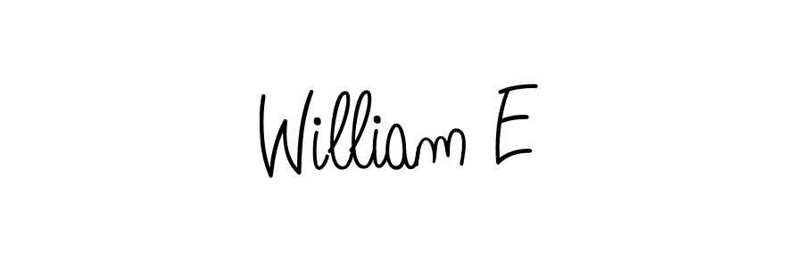 William E stylish signature style. Best Handwritten Sign (Angelique-Rose-font-FFP) for my name. Handwritten Signature Collection Ideas for my name William E. William E signature style 5 images and pictures png