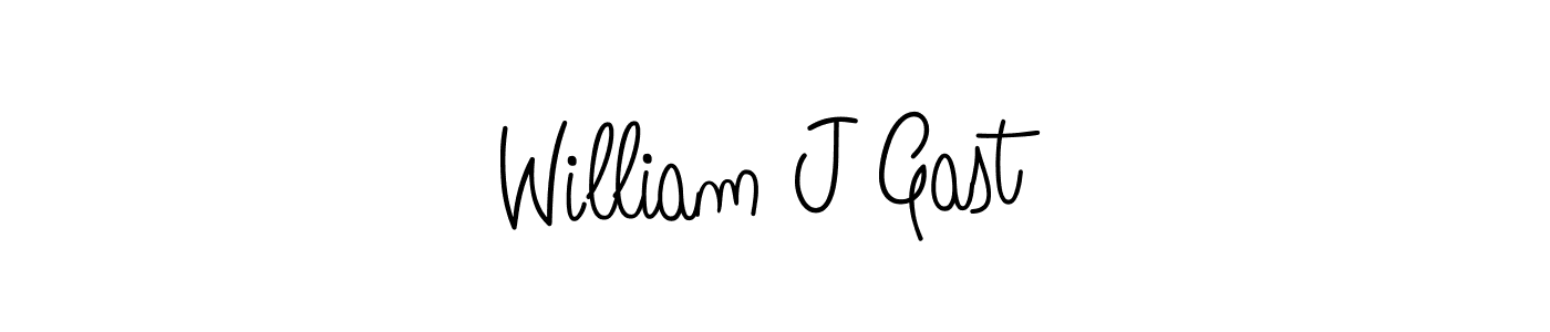 The best way (Angelique-Rose-font-FFP) to make a short signature is to pick only two or three words in your name. The name William J Gast include a total of six letters. For converting this name. William J Gast signature style 5 images and pictures png