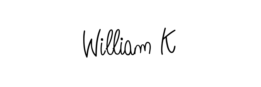if you are searching for the best signature style for your name William K. so please give up your signature search. here we have designed multiple signature styles  using Angelique-Rose-font-FFP. William K signature style 5 images and pictures png