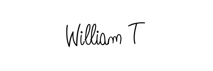 You should practise on your own different ways (Angelique-Rose-font-FFP) to write your name (William T) in signature. don't let someone else do it for you. William T signature style 5 images and pictures png