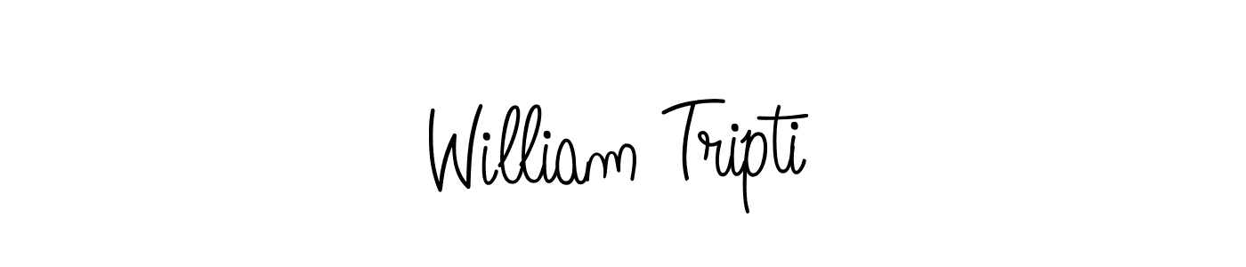 Design your own signature with our free online signature maker. With this signature software, you can create a handwritten (Angelique-Rose-font-FFP) signature for name William Tripti. William Tripti signature style 5 images and pictures png