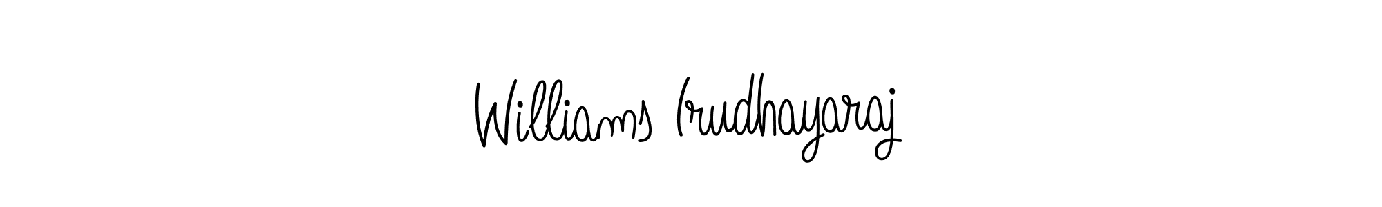 Make a beautiful signature design for name Williams Irudhayaraj. With this signature (Angelique-Rose-font-FFP) style, you can create a handwritten signature for free. Williams Irudhayaraj signature style 5 images and pictures png
