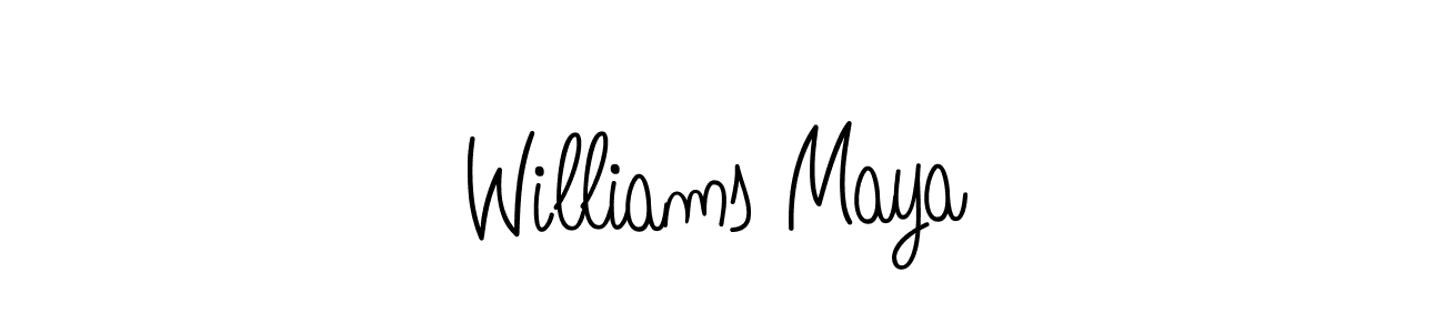 Check out images of Autograph of Williams Maya name. Actor Williams Maya Signature Style. Angelique-Rose-font-FFP is a professional sign style online. Williams Maya signature style 5 images and pictures png
