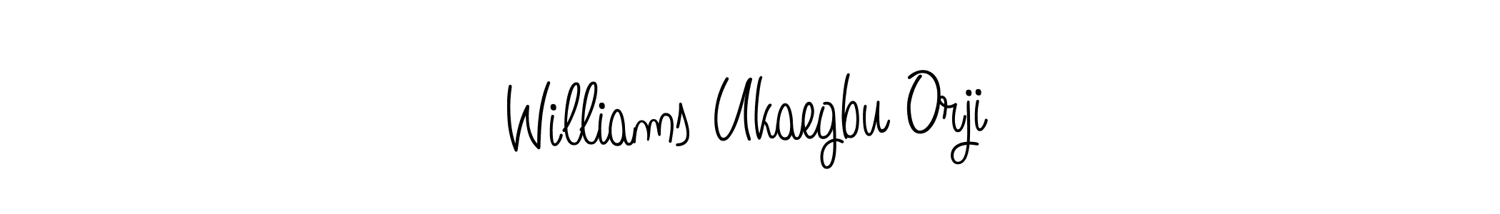 Make a beautiful signature design for name Williams Ukaegbu Orji. With this signature (Angelique-Rose-font-FFP) style, you can create a handwritten signature for free. Williams Ukaegbu Orji signature style 5 images and pictures png