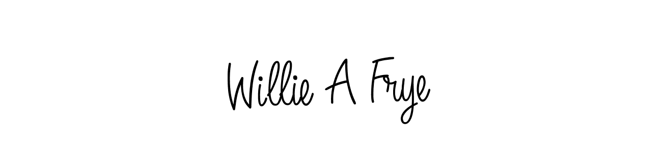 This is the best signature style for the Willie A Frye name. Also you like these signature font (Angelique-Rose-font-FFP). Mix name signature. Willie A Frye signature style 5 images and pictures png