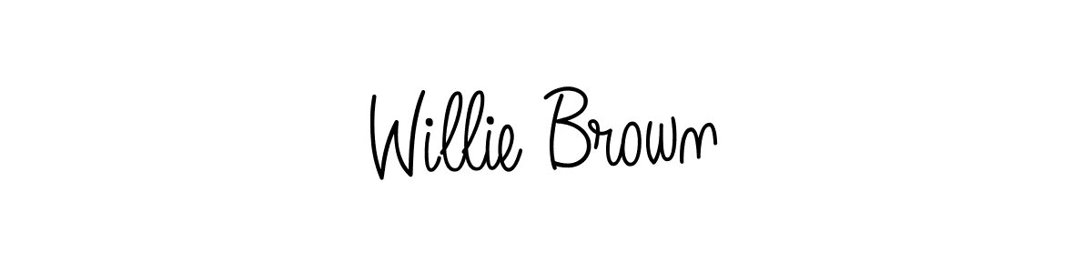 Make a beautiful signature design for name Willie Brown. With this signature (Angelique-Rose-font-FFP) style, you can create a handwritten signature for free. Willie Brown signature style 5 images and pictures png