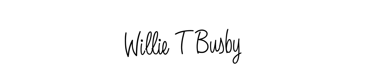 Also You can easily find your signature by using the search form. We will create Willie T Busby name handwritten signature images for you free of cost using Angelique-Rose-font-FFP sign style. Willie T Busby signature style 5 images and pictures png