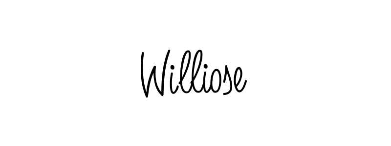 Williose stylish signature style. Best Handwritten Sign (Angelique-Rose-font-FFP) for my name. Handwritten Signature Collection Ideas for my name Williose. Williose signature style 5 images and pictures png