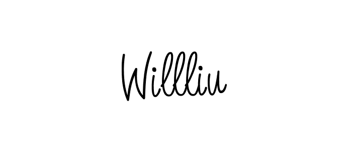 Check out images of Autograph of Willliu name. Actor Willliu Signature Style. Angelique-Rose-font-FFP is a professional sign style online. Willliu signature style 5 images and pictures png