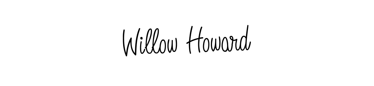 Make a beautiful signature design for name Willow Howard. With this signature (Angelique-Rose-font-FFP) style, you can create a handwritten signature for free. Willow Howard signature style 5 images and pictures png