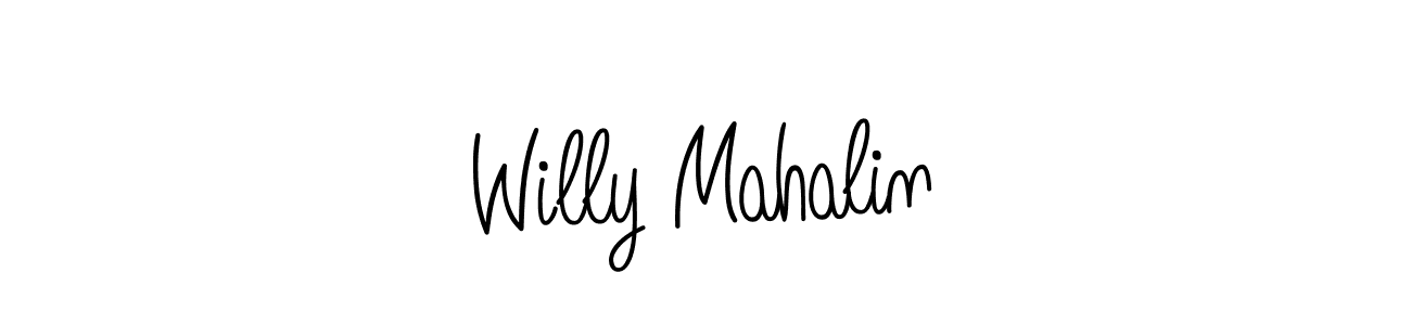 Use a signature maker to create a handwritten signature online. With this signature software, you can design (Angelique-Rose-font-FFP) your own signature for name Willy Mahalin. Willy Mahalin signature style 5 images and pictures png