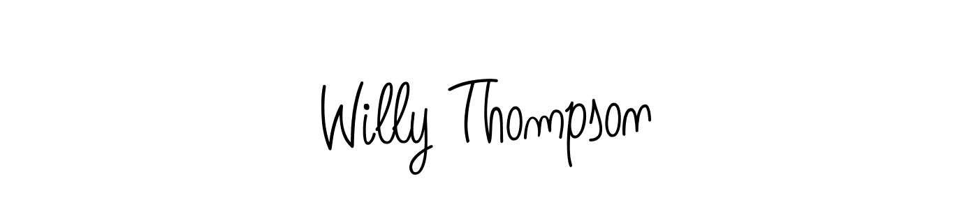 Make a beautiful signature design for name Willy Thompson. With this signature (Angelique-Rose-font-FFP) style, you can create a handwritten signature for free. Willy Thompson signature style 5 images and pictures png