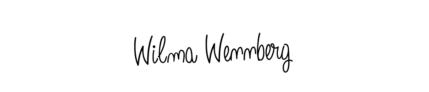 You should practise on your own different ways (Angelique-Rose-font-FFP) to write your name (Wilma Wennberg) in signature. don't let someone else do it for you. Wilma Wennberg signature style 5 images and pictures png