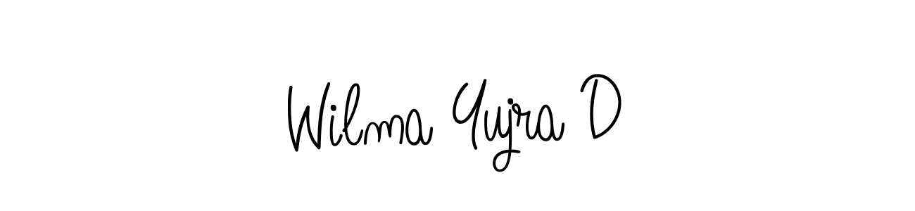 Make a short Wilma Yujra D signature style. Manage your documents anywhere anytime using Angelique-Rose-font-FFP. Create and add eSignatures, submit forms, share and send files easily. Wilma Yujra D signature style 5 images and pictures png