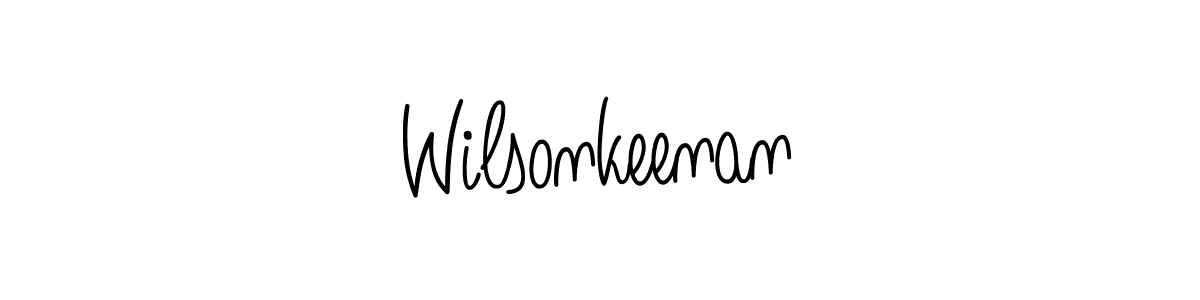 How to make Wilsonkeenan name signature. Use Angelique-Rose-font-FFP style for creating short signs online. This is the latest handwritten sign. Wilsonkeenan signature style 5 images and pictures png