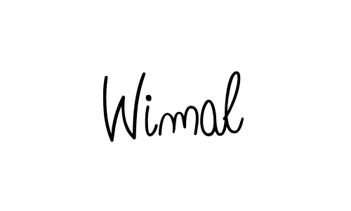 Use a signature maker to create a handwritten signature online. With this signature software, you can design (Angelique-Rose-font-FFP) your own signature for name Wimal. Wimal signature style 5 images and pictures png