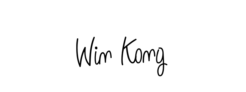 How to make Win Kong name signature. Use Angelique-Rose-font-FFP style for creating short signs online. This is the latest handwritten sign. Win Kong signature style 5 images and pictures png