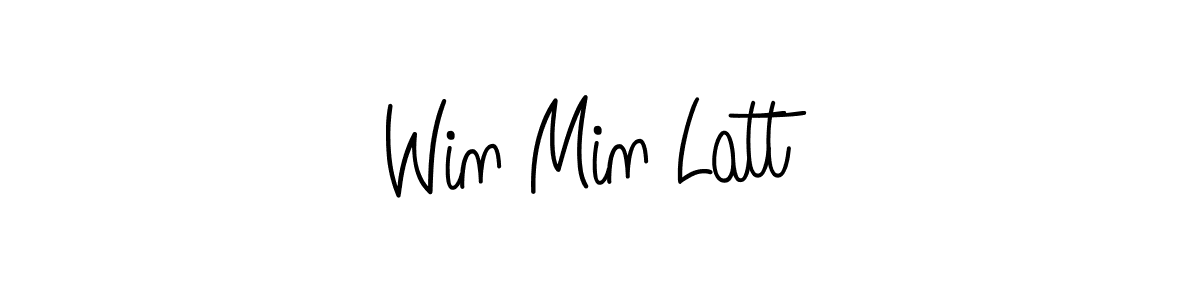 Design your own signature with our free online signature maker. With this signature software, you can create a handwritten (Angelique-Rose-font-FFP) signature for name Win Min Latt. Win Min Latt signature style 5 images and pictures png