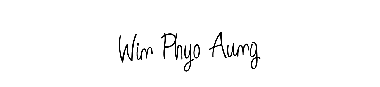 Create a beautiful signature design for name Win Phyo Aung. With this signature (Angelique-Rose-font-FFP) fonts, you can make a handwritten signature for free. Win Phyo Aung signature style 5 images and pictures png