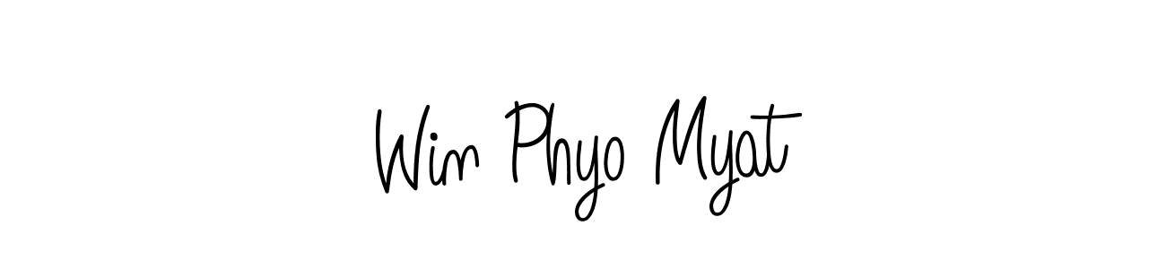 Design your own signature with our free online signature maker. With this signature software, you can create a handwritten (Angelique-Rose-font-FFP) signature for name Win Phyo Myat. Win Phyo Myat signature style 5 images and pictures png