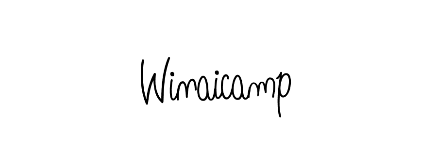 Make a beautiful signature design for name Winaicamp. With this signature (Angelique-Rose-font-FFP) style, you can create a handwritten signature for free. Winaicamp signature style 5 images and pictures png