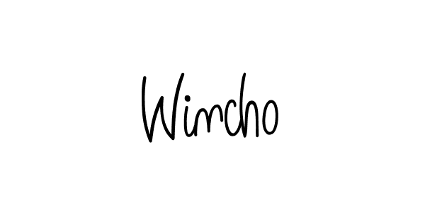 How to make Wincho signature? Angelique-Rose-font-FFP is a professional autograph style. Create handwritten signature for Wincho name. Wincho signature style 5 images and pictures png