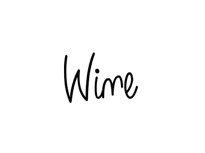 You should practise on your own different ways (Angelique-Rose-font-FFP) to write your name (Wine) in signature. don't let someone else do it for you. Wine signature style 5 images and pictures png