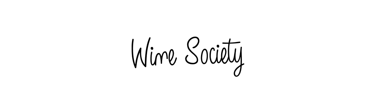 Wine Society stylish signature style. Best Handwritten Sign (Angelique-Rose-font-FFP) for my name. Handwritten Signature Collection Ideas for my name Wine Society. Wine Society signature style 5 images and pictures png