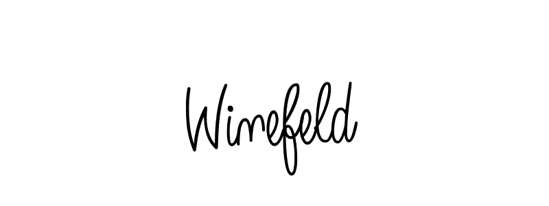 You should practise on your own different ways (Angelique-Rose-font-FFP) to write your name (Winefeld) in signature. don't let someone else do it for you. Winefeld signature style 5 images and pictures png