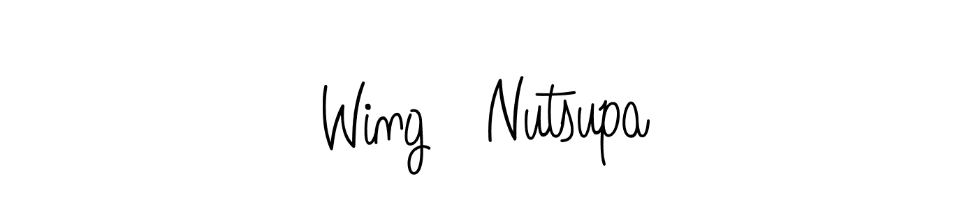 Create a beautiful signature design for name Wing   Nutsupa. With this signature (Angelique-Rose-font-FFP) fonts, you can make a handwritten signature for free. Wing   Nutsupa signature style 5 images and pictures png