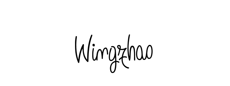 Use a signature maker to create a handwritten signature online. With this signature software, you can design (Angelique-Rose-font-FFP) your own signature for name Wingzhao. Wingzhao signature style 5 images and pictures png