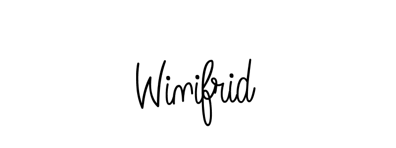 Make a beautiful signature design for name Winifrid. With this signature (Angelique-Rose-font-FFP) style, you can create a handwritten signature for free. Winifrid signature style 5 images and pictures png