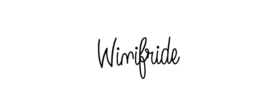 Winifride stylish signature style. Best Handwritten Sign (Angelique-Rose-font-FFP) for my name. Handwritten Signature Collection Ideas for my name Winifride. Winifride signature style 5 images and pictures png