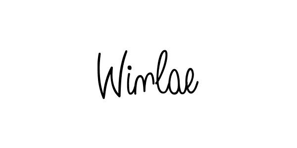 You should practise on your own different ways (Angelique-Rose-font-FFP) to write your name (Winlae) in signature. don't let someone else do it for you. Winlae signature style 5 images and pictures png