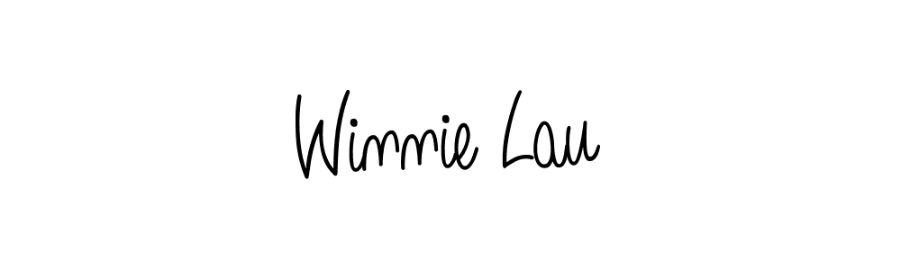 The best way (Angelique-Rose-font-FFP) to make a short signature is to pick only two or three words in your name. The name Winnie Lau include a total of six letters. For converting this name. Winnie Lau signature style 5 images and pictures png