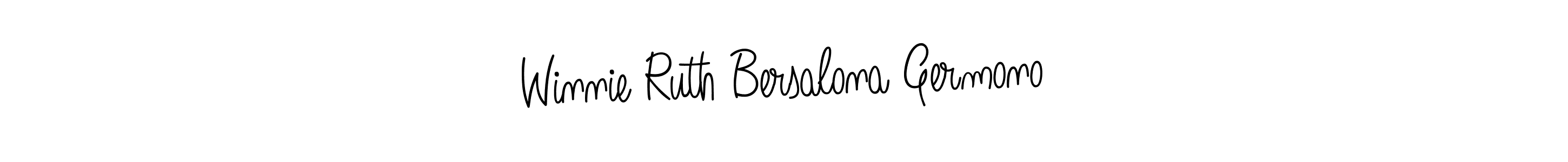 It looks lik you need a new signature style for name Winnie Ruth Bersalona Germono. Design unique handwritten (Angelique-Rose-font-FFP) signature with our free signature maker in just a few clicks. Winnie Ruth Bersalona Germono signature style 5 images and pictures png