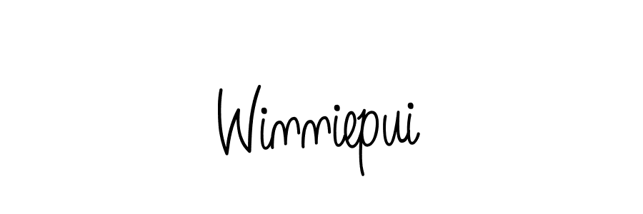 Use a signature maker to create a handwritten signature online. With this signature software, you can design (Angelique-Rose-font-FFP) your own signature for name Winniepui. Winniepui signature style 5 images and pictures png